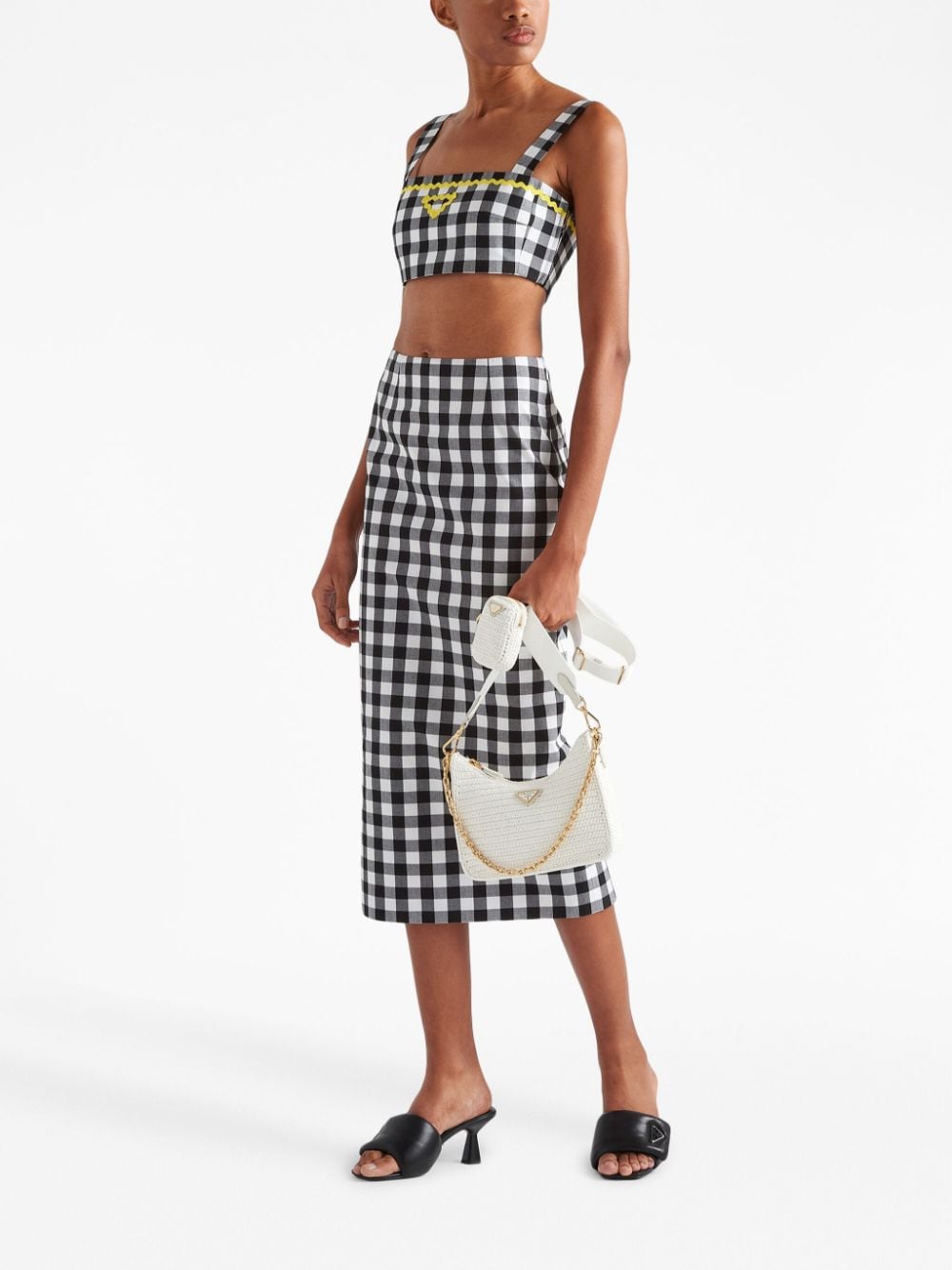 Pra*a re-edition 2005 crochet-knit shoulder bag