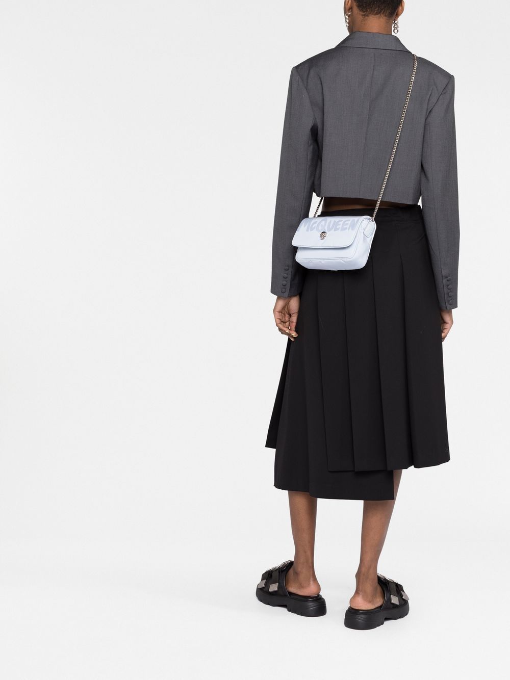 Alexander McQueen Graffiti-print skull-stud bag