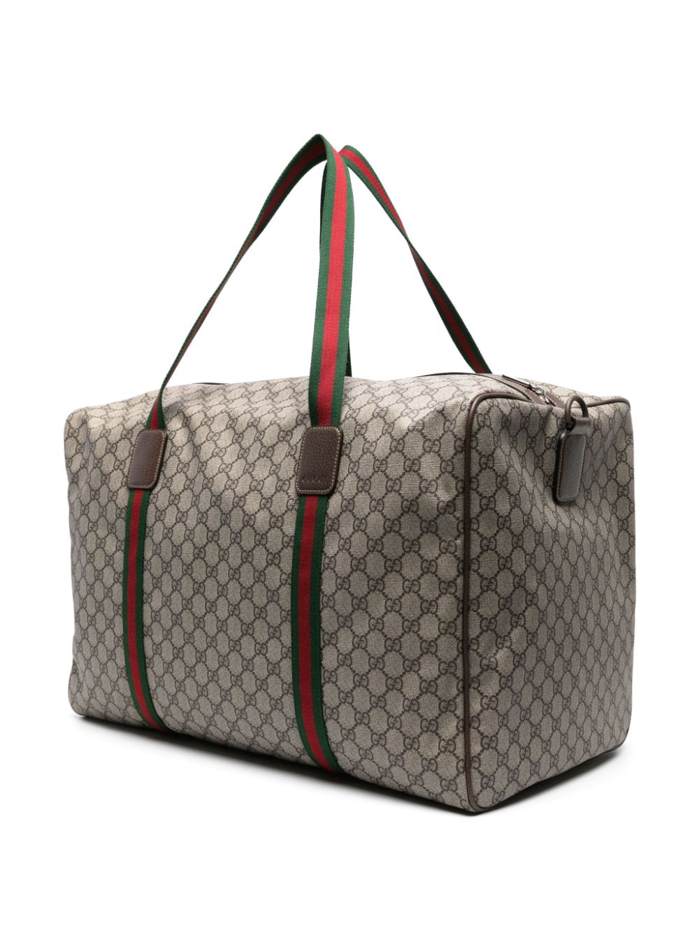G*u*i large web-detail leather holdall