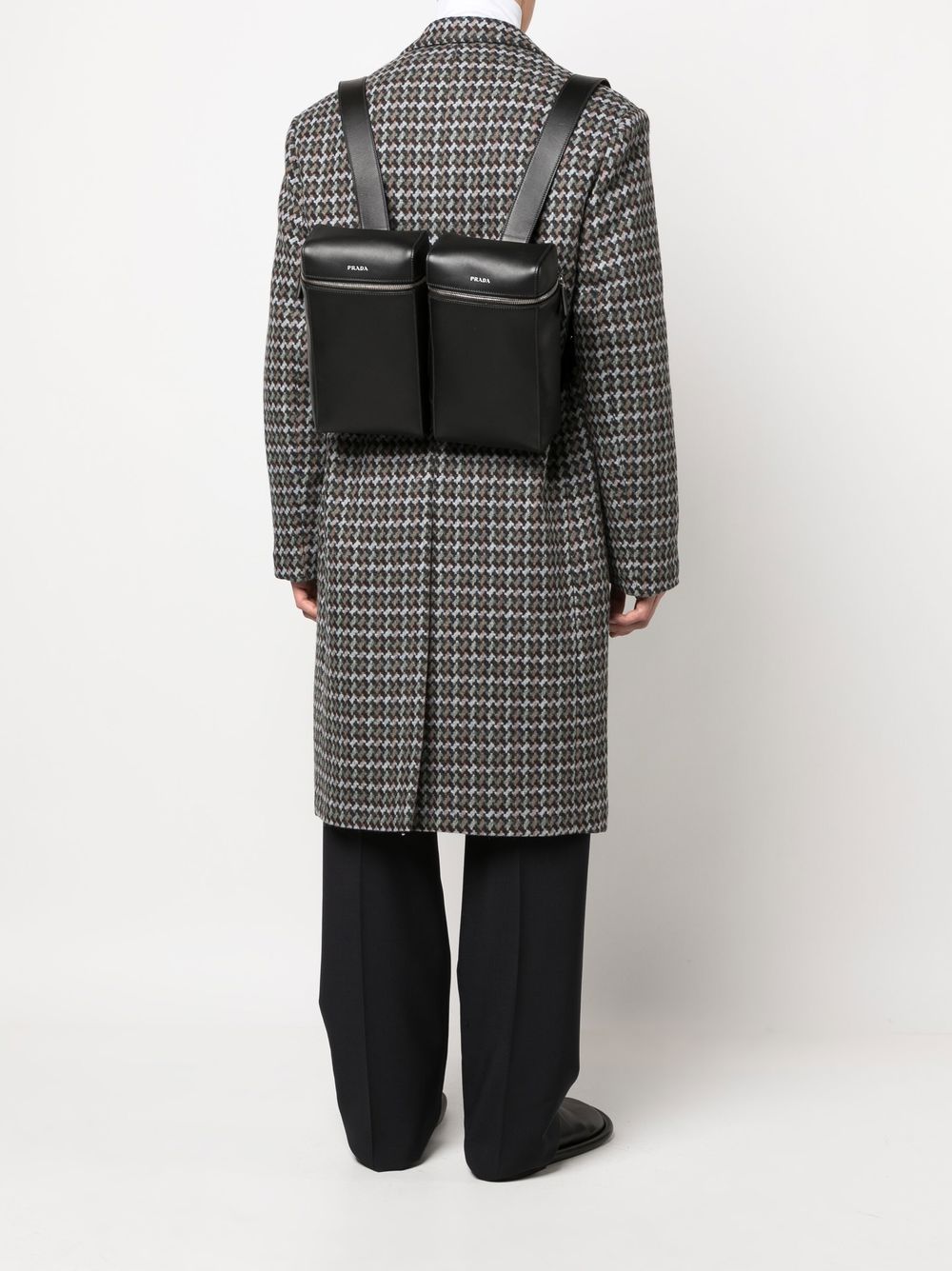 Pra*a double leather backpack