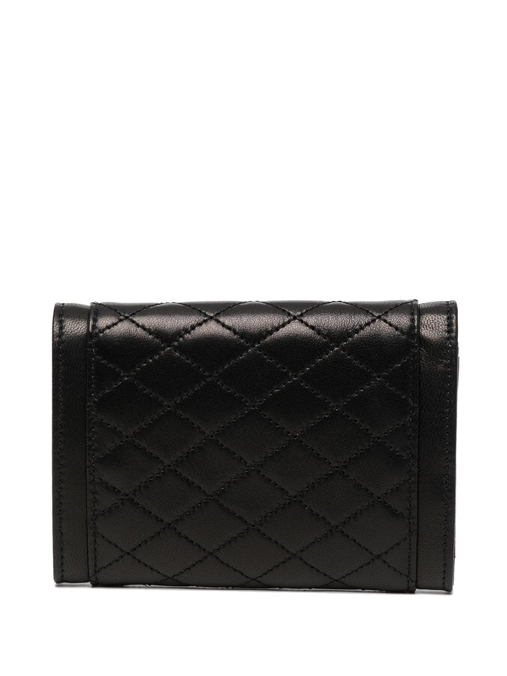 Saint Laurent logo-plaque quilted clutch bag