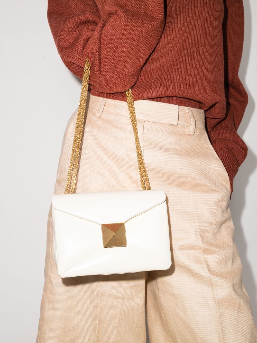 Valentino Garavani One Stud nappa-leather shoulder bag