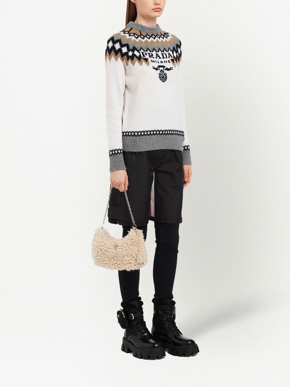 Pra*a re-edition 2005 knitted mini bag