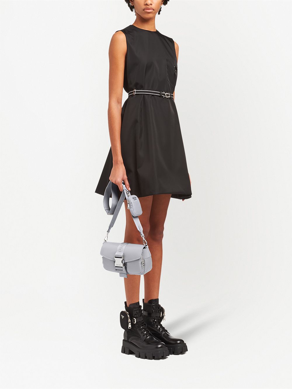 Pra*a Pra*a pocket logo-strap crossbody bag