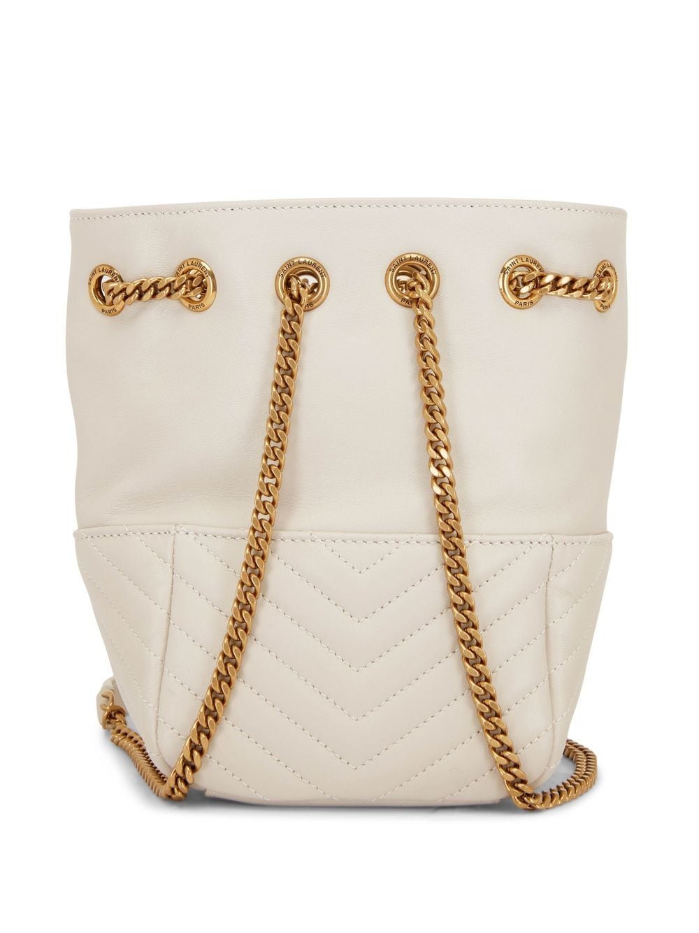 Saint Laurent quilted leather bucket bag