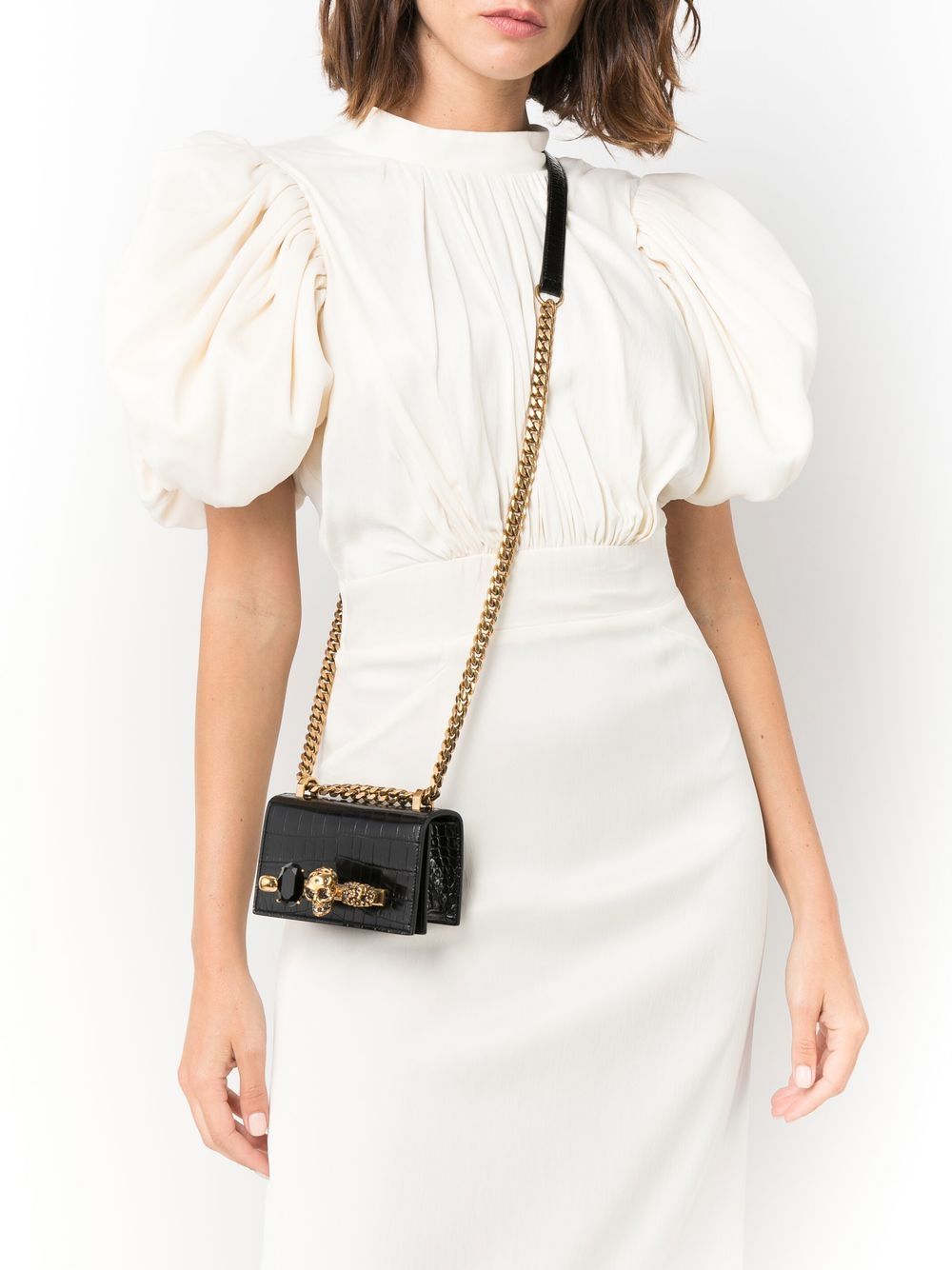 Alexander McQueen micro Jewelled Satchel bag