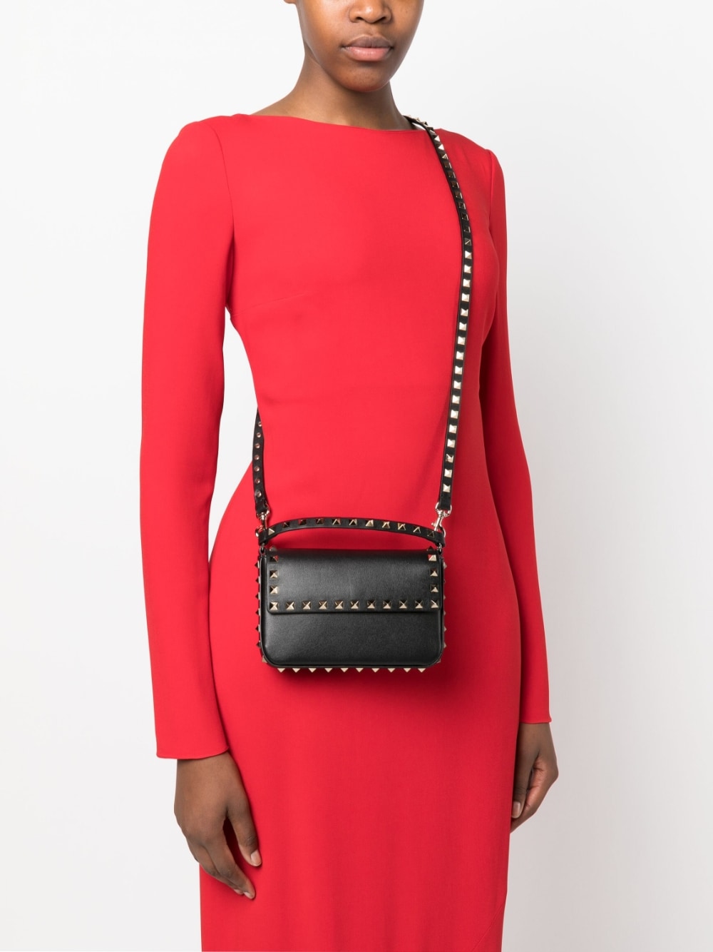 Valentino Garavani stud-detail leather shoulder bag