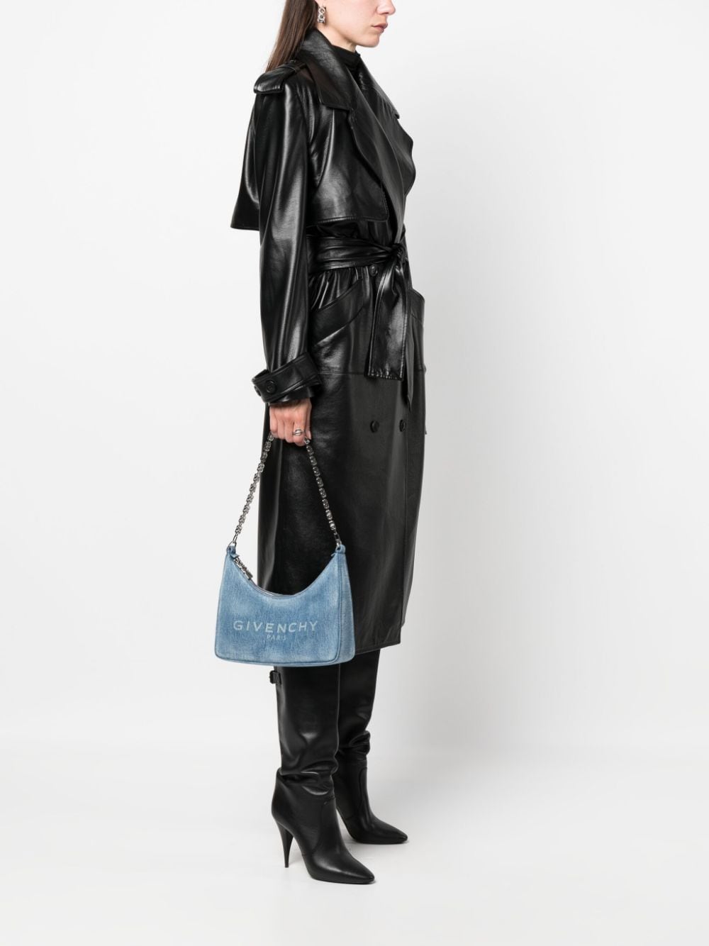 Givenchy Moon Cut-out denim shoulder bag
