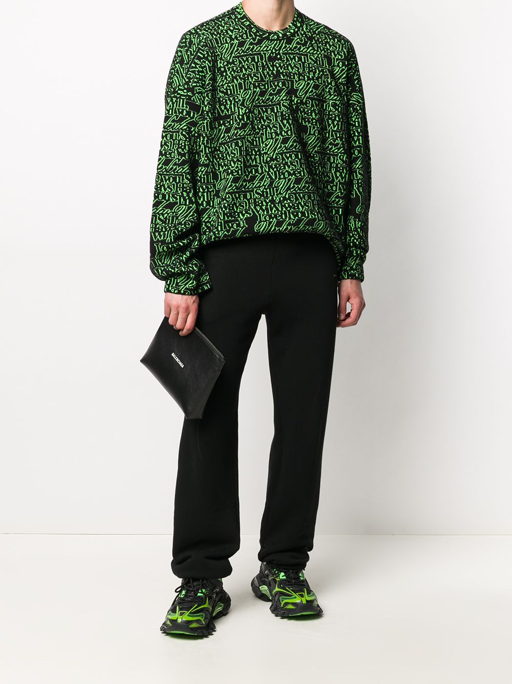 Ba*len*cia*ga cash gusset logo-print clutch