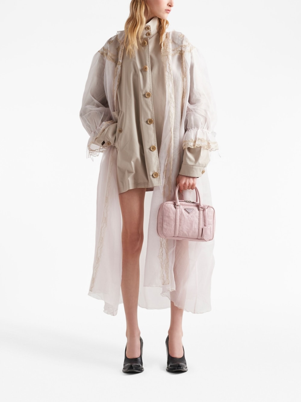 Pra*a medium leather tote bag