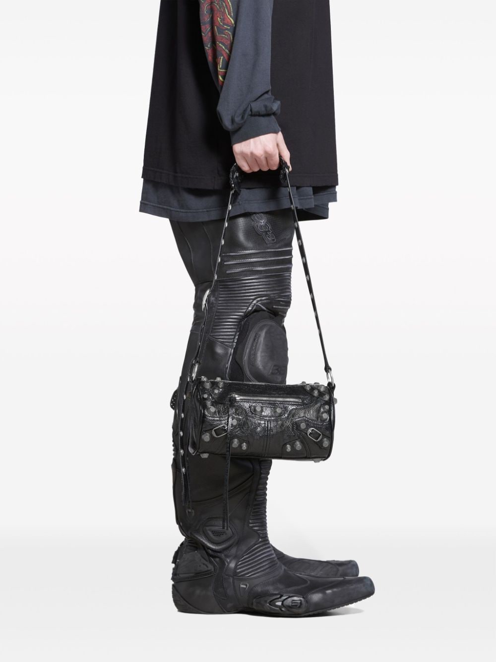 Ba*len*cia*ga le cagole leather tote bag