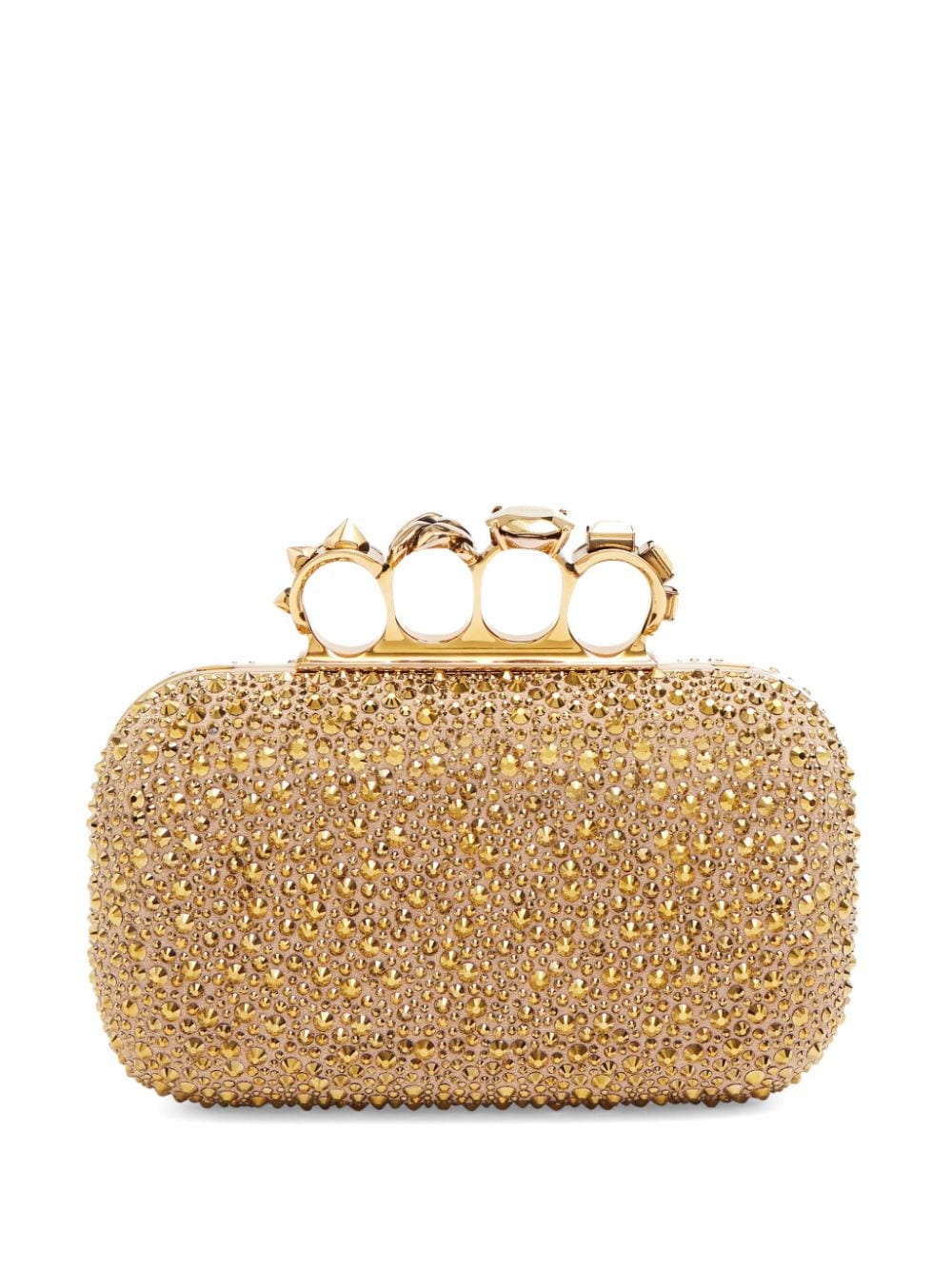 Alexander McQueen Knuckle crystal-embellished clutch bag