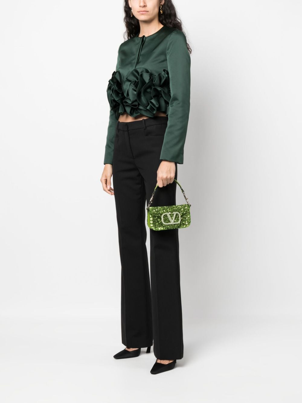 Valentino Garavani VLogo Signature sequin-embellished mini bag