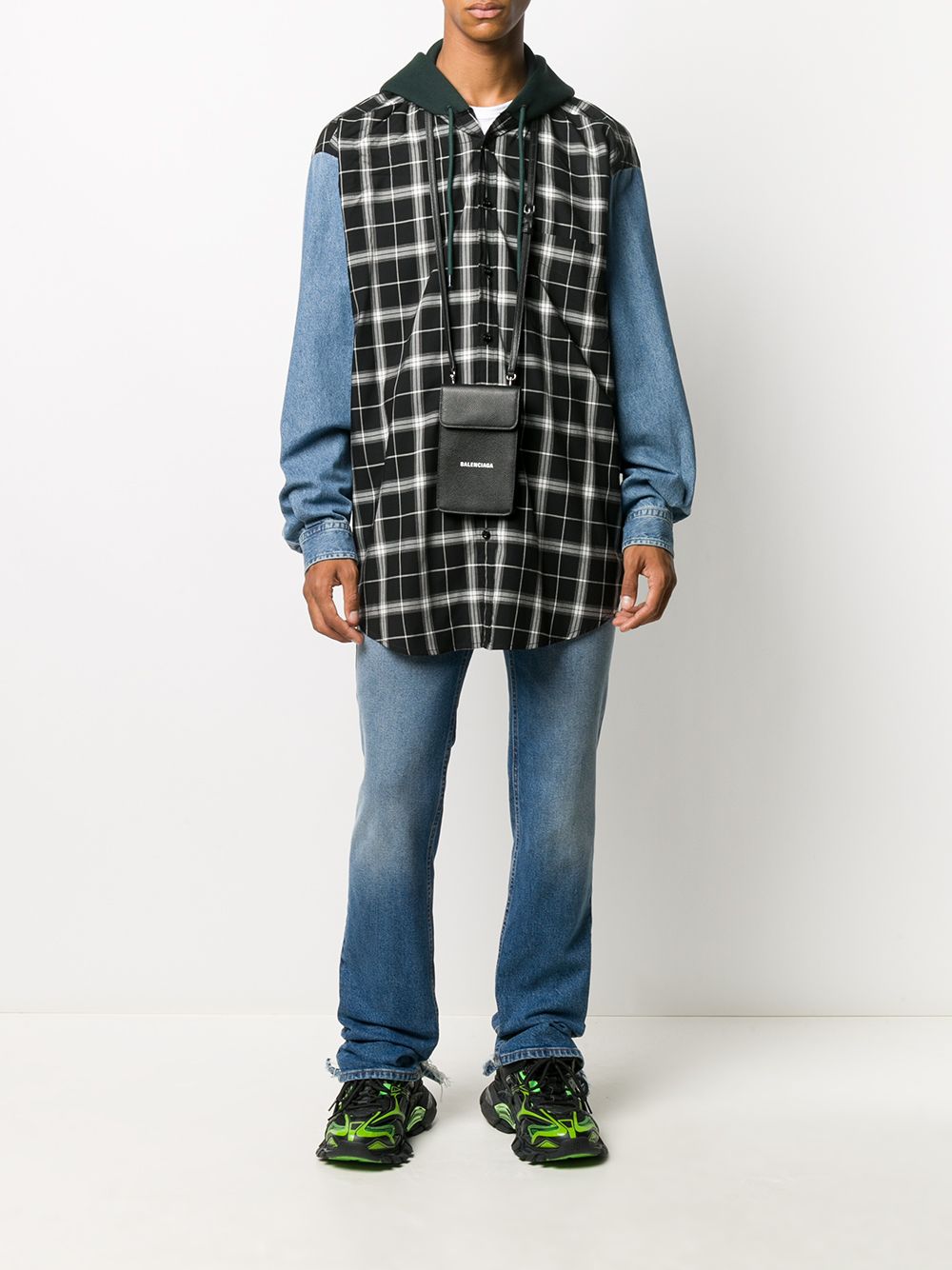 Ba*len*cia*ga logo flap bag