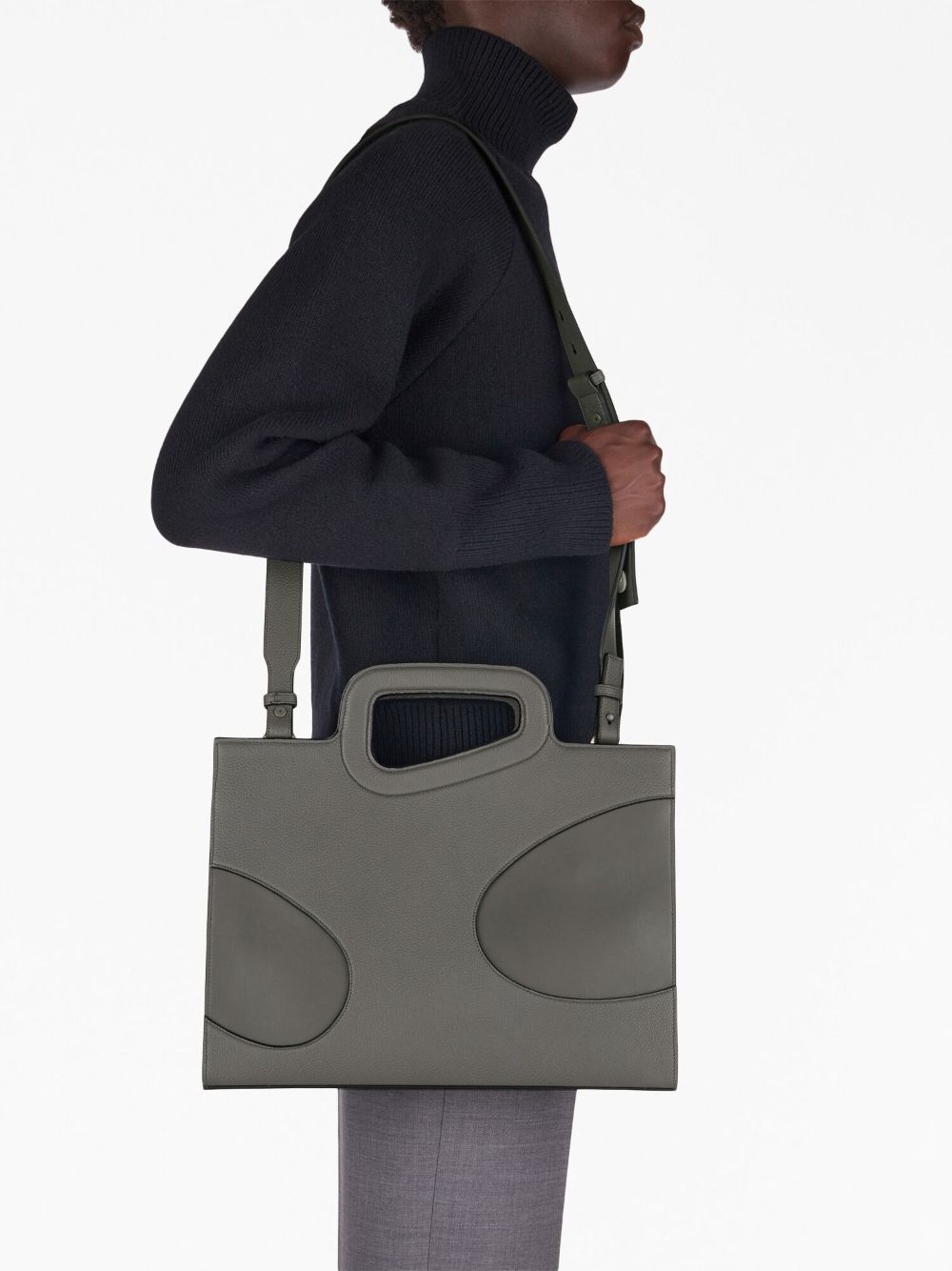 Ferragamo cut-out detail business bag