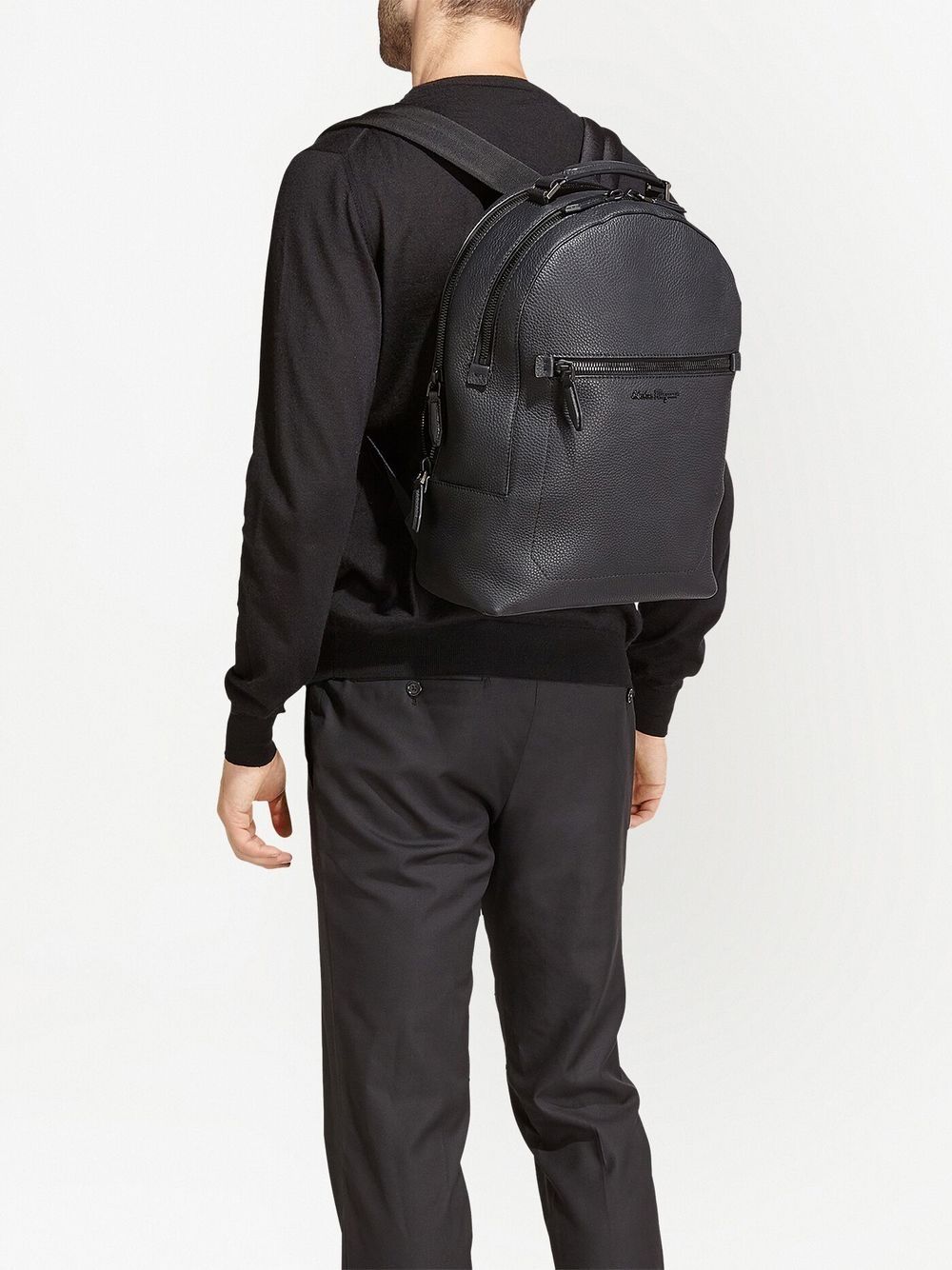 Ferragamo embroidered logo backpack