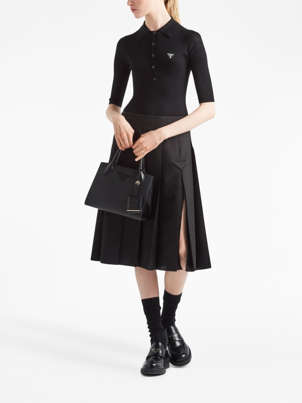 Pra*a saffiano leather bag