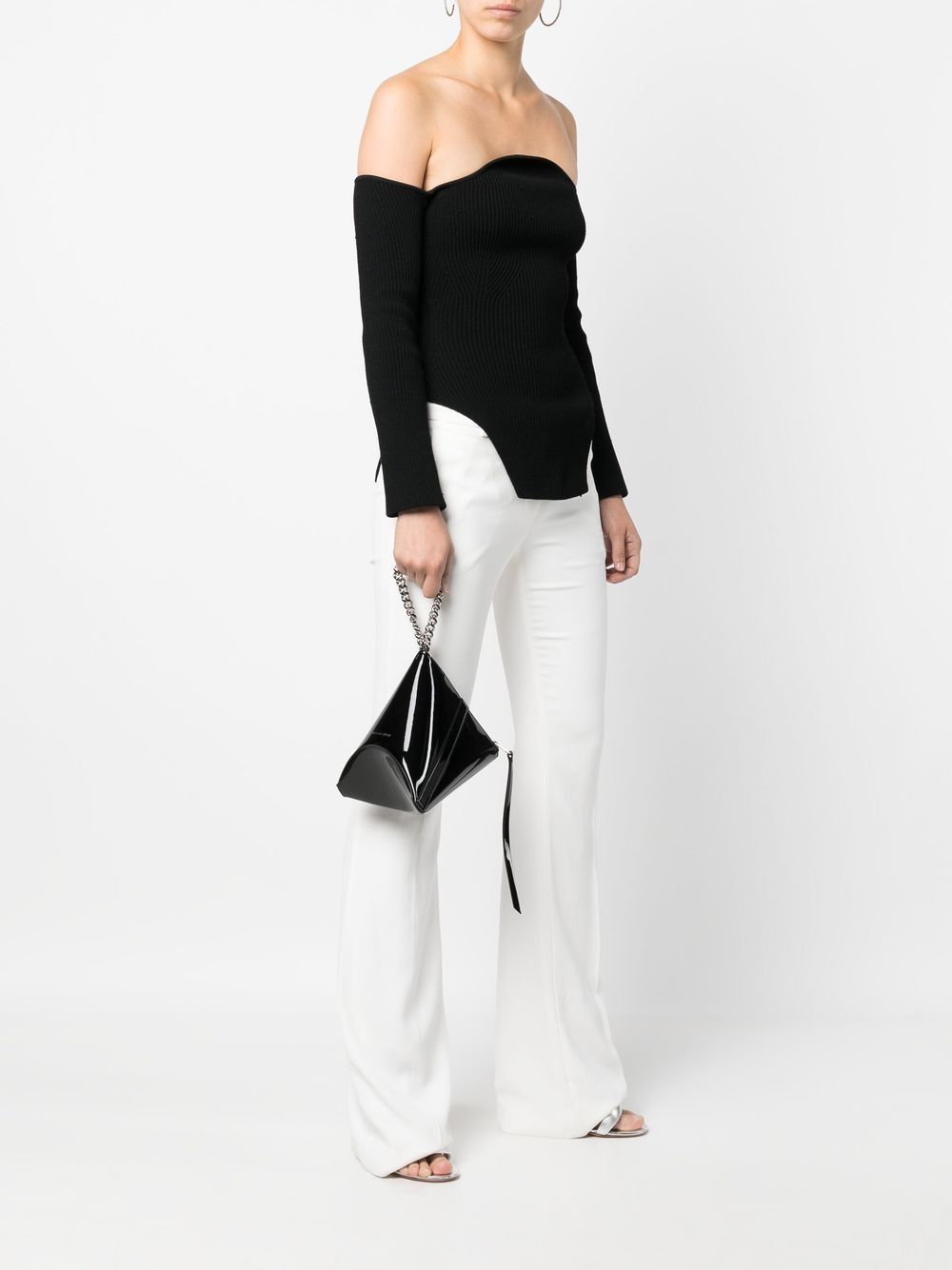 Alexander McQueen Curve leather pouch