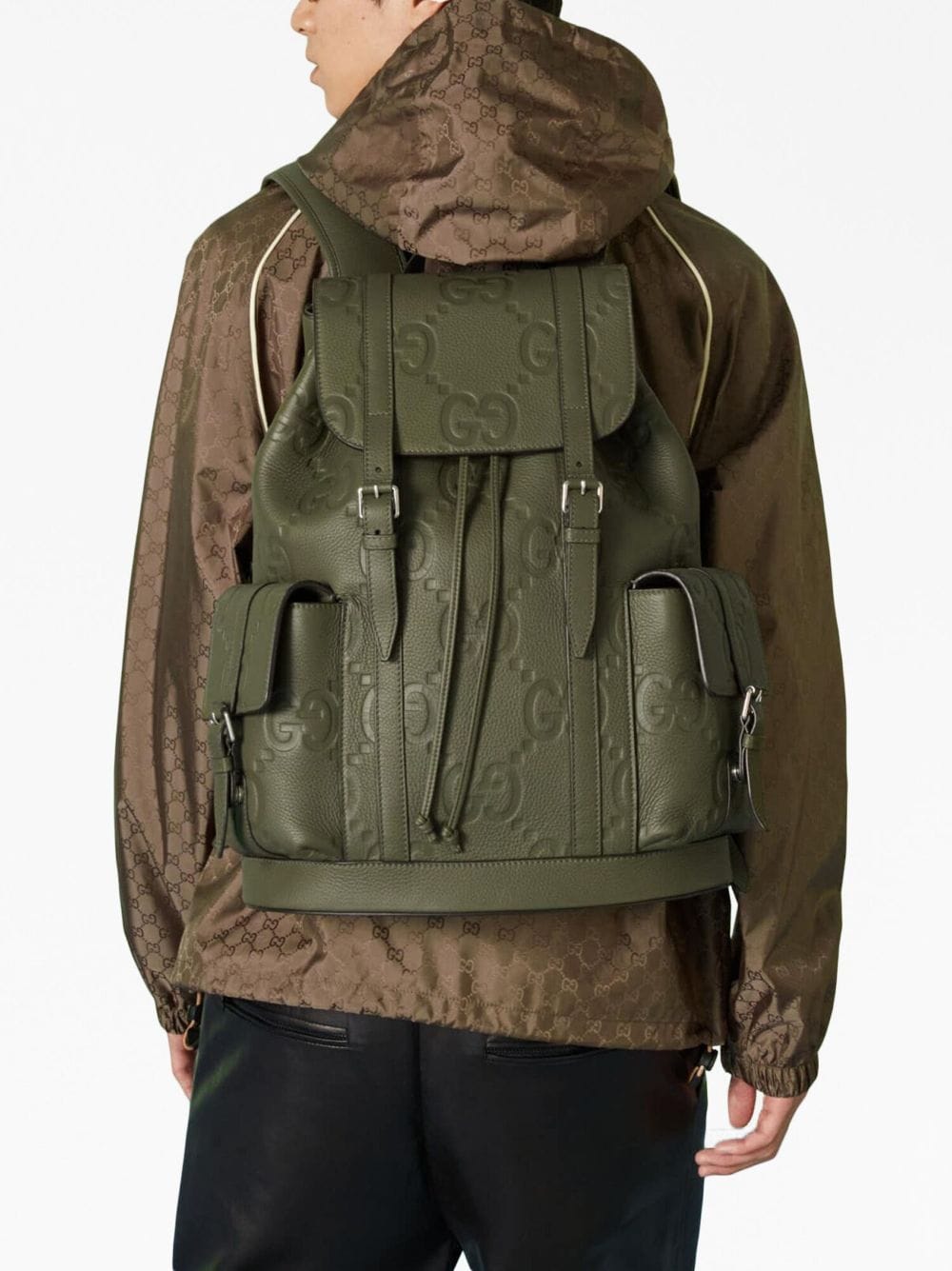 G*u*i jumbo gg leather backpack