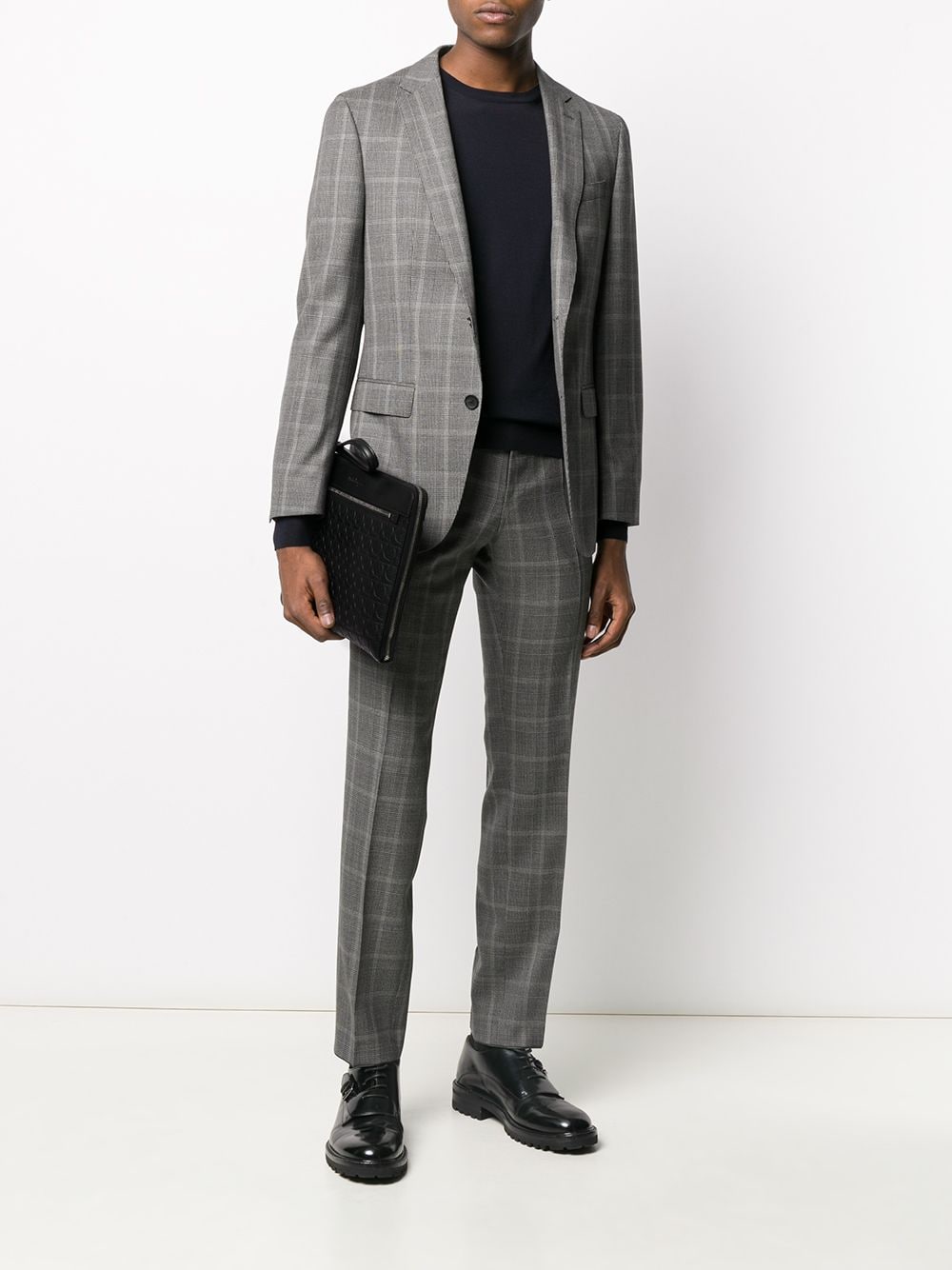 Ferragamo monogram-pattern clutch bag