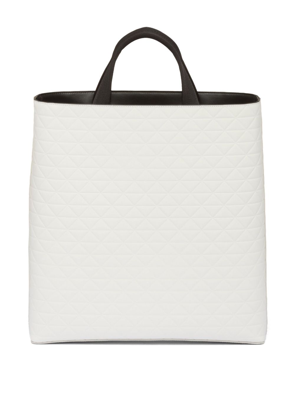 Pra*a embossed-triangles leather tote bag