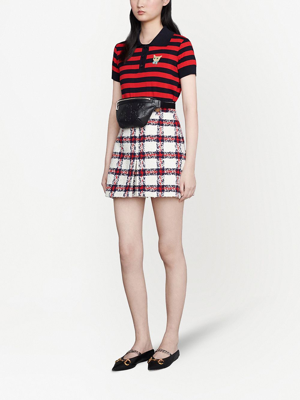 G*u*i gg-embossed belt bag