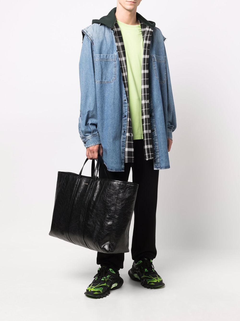 Ba*len*cia*ga large barbes shopper tote bag