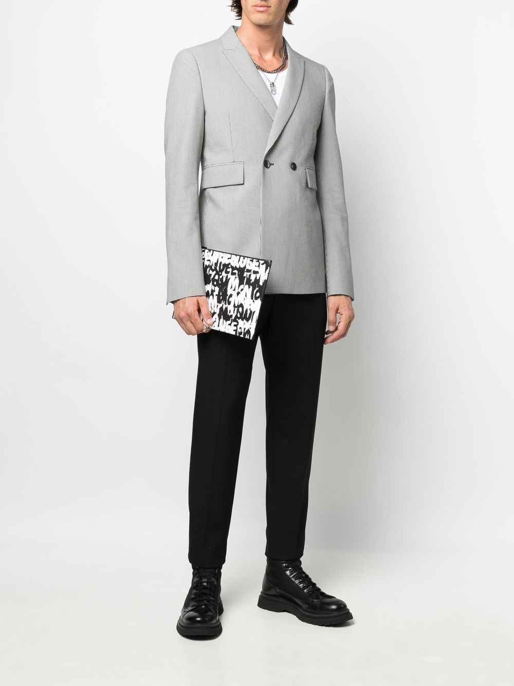 Alexander McQueen Graffiti all-over print clutch