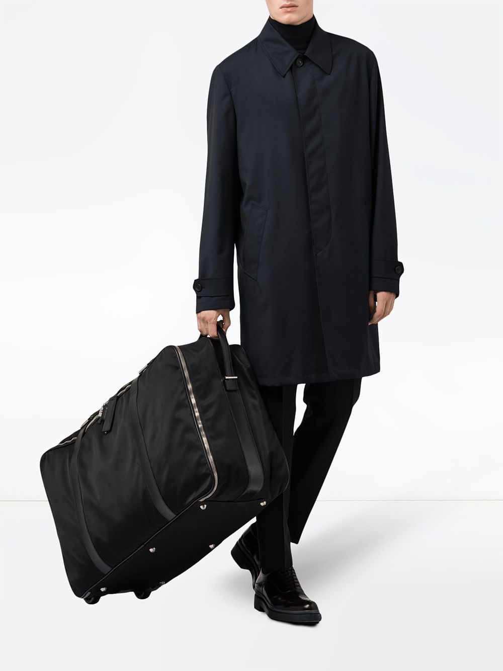 Pra*a saffiano suitcase