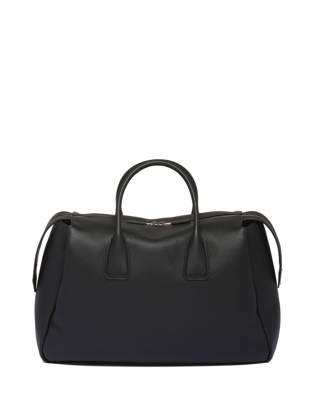 Pra*a triangle logo leather travel bag