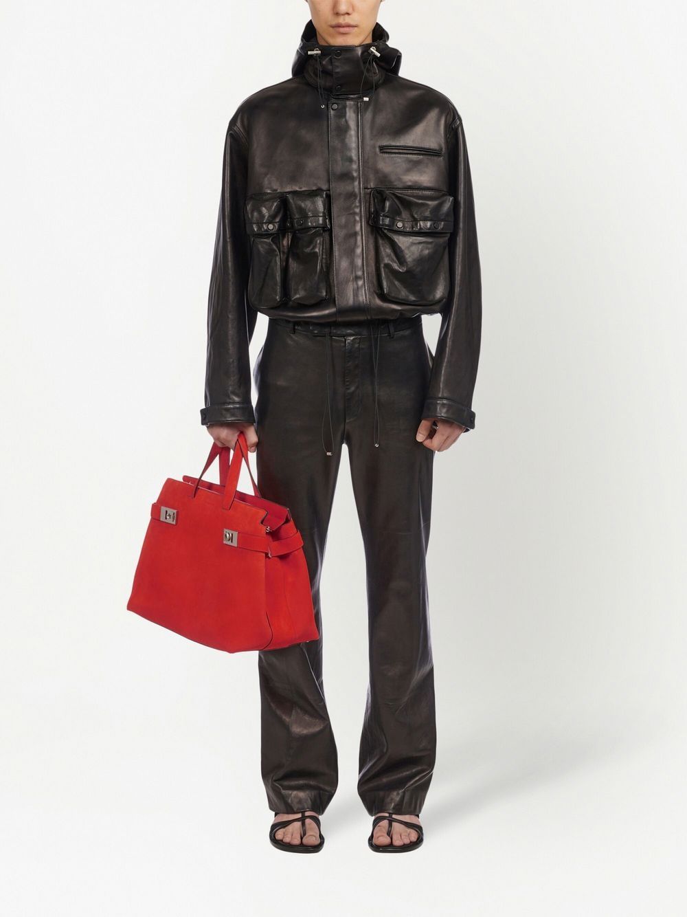 Ferragamo Gancini-fasten large tote bag