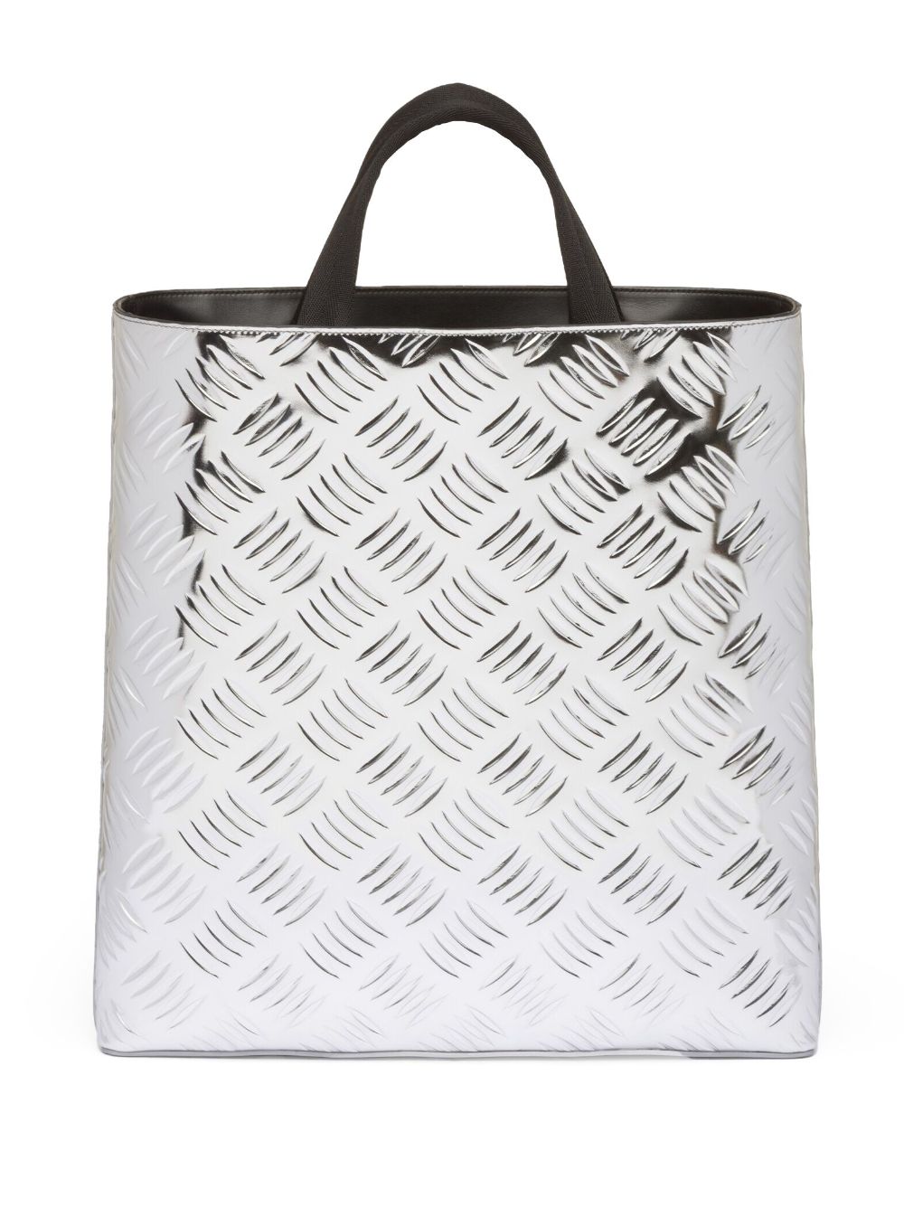 Pra*a textured metallic leather tote bag