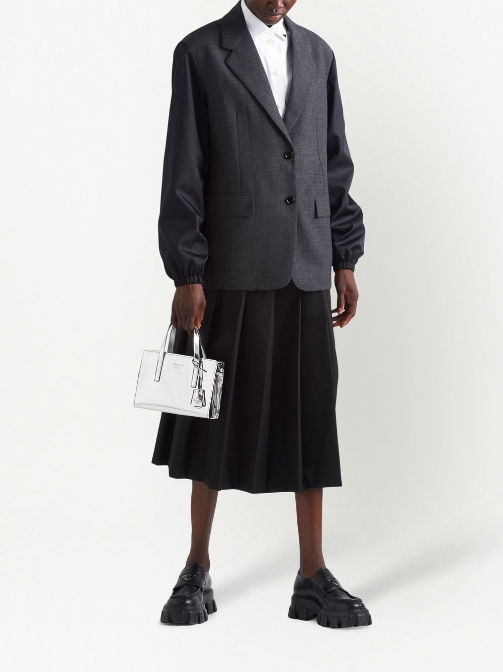 Pra*a re-edition 1995 metallic tote bag