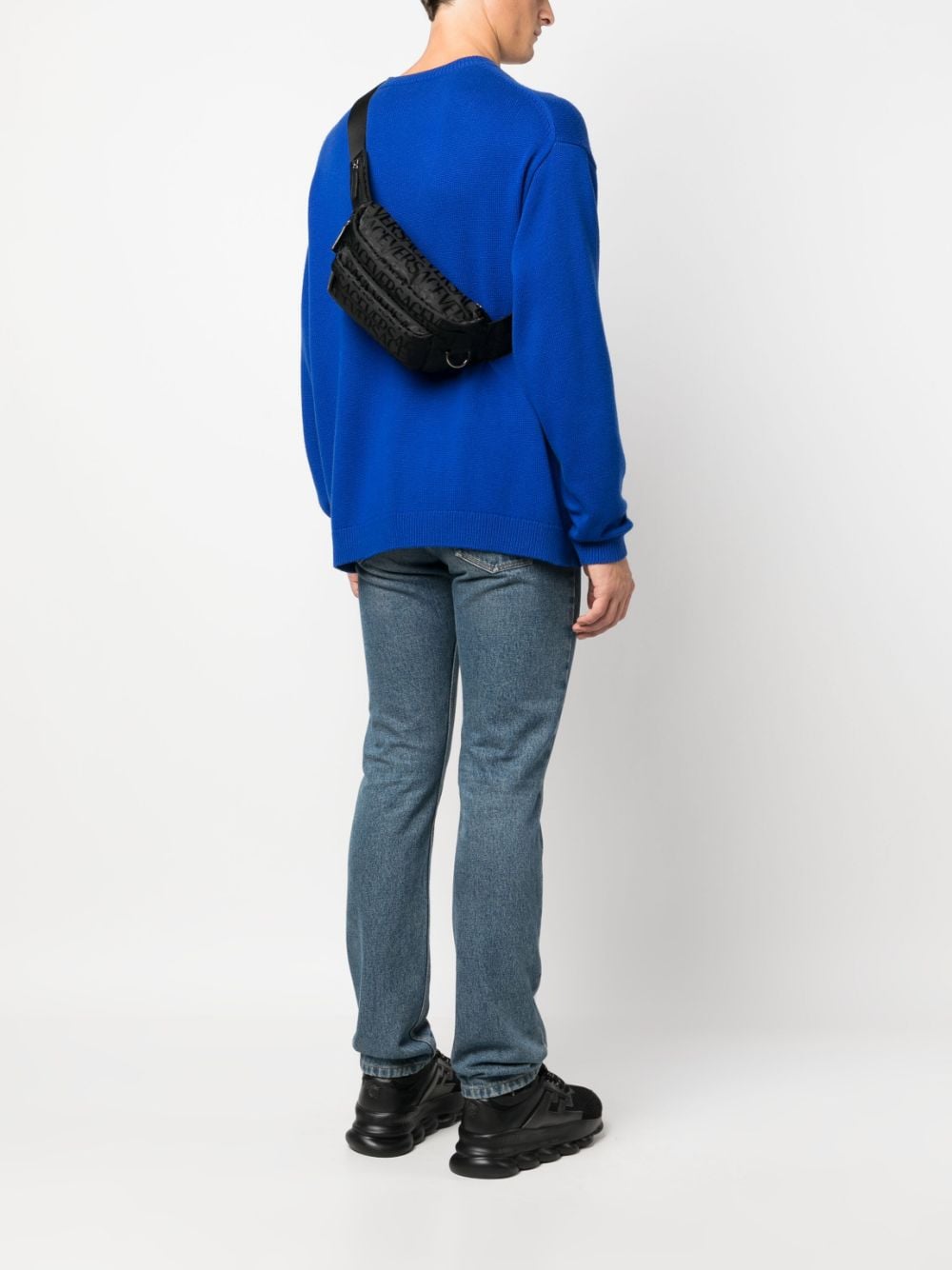 Versace logo-print zipped belt bag