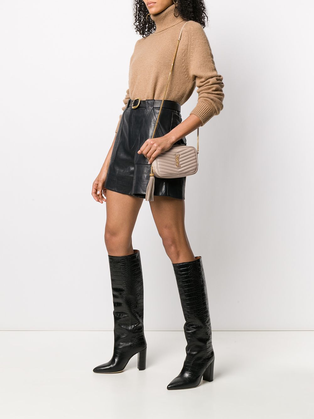 Saint Laurent quilted logo shoulder bag