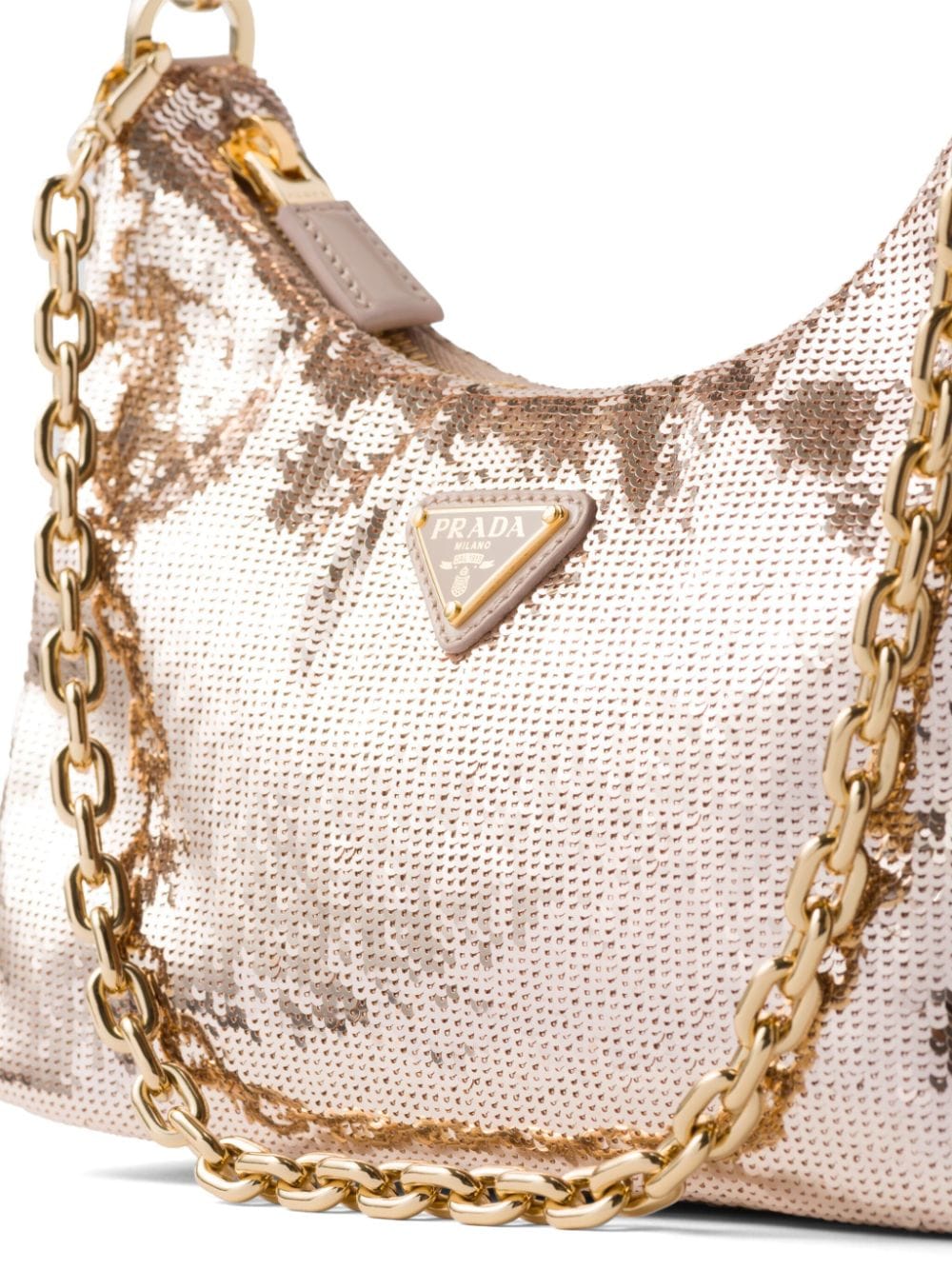Pra*a re-nylon sequinned mini bag