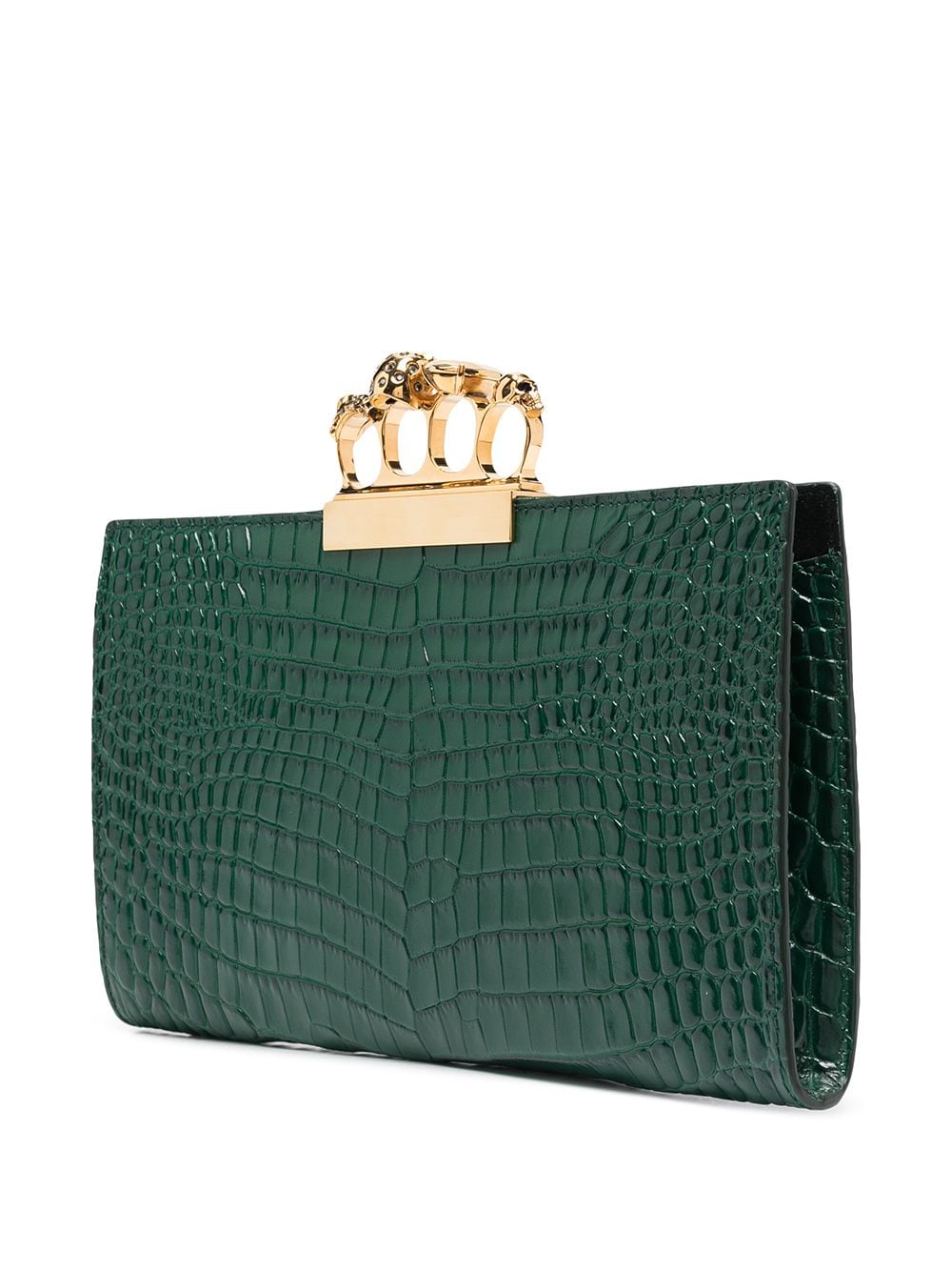 Alexander McQueen embossed knuckleduster clutch bag