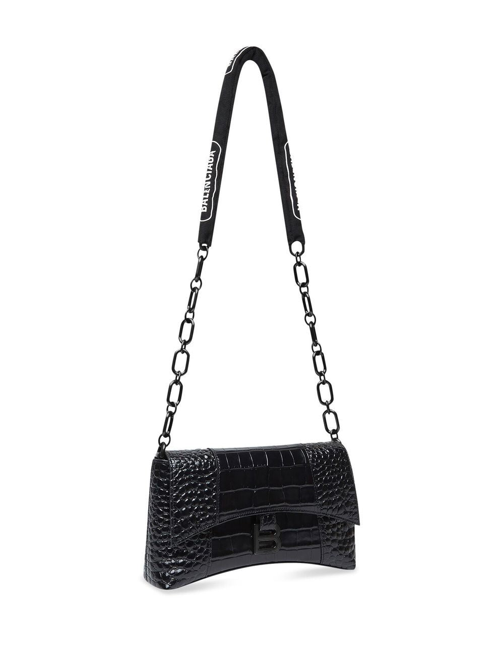 Ba*len*cia*ga hourglass crocodile crossbody bag