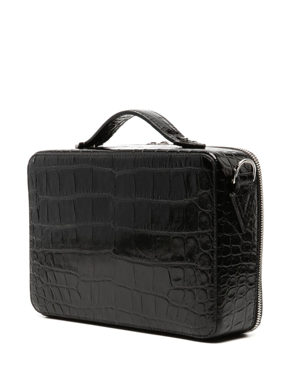 Versace Medusa-plaque leather messenger bag