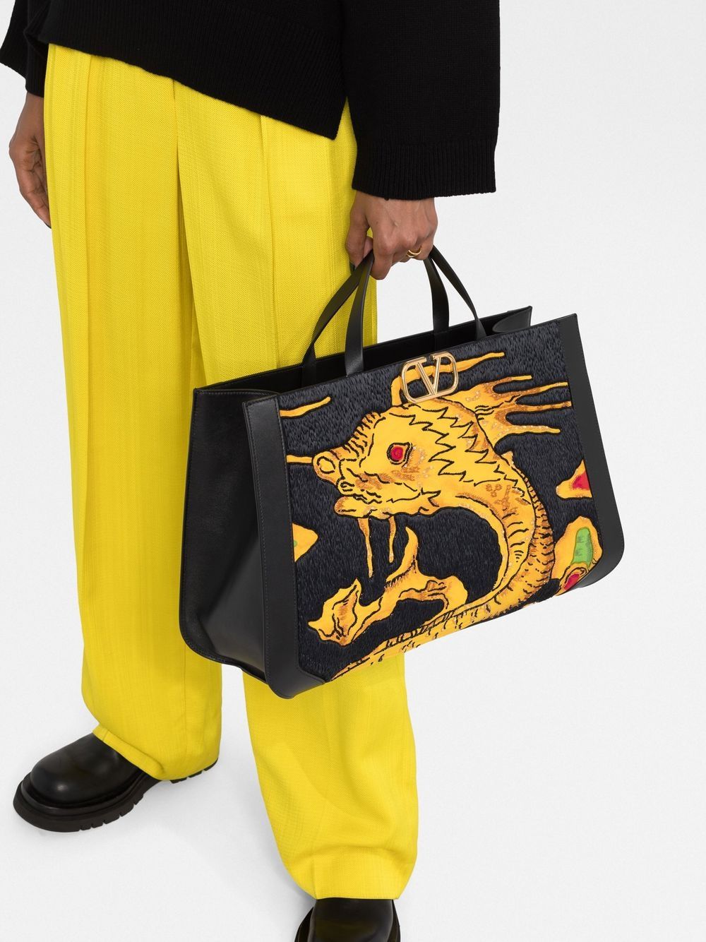 Valentino Garavani Drago Re-Edition VLogo embroidered tote bag