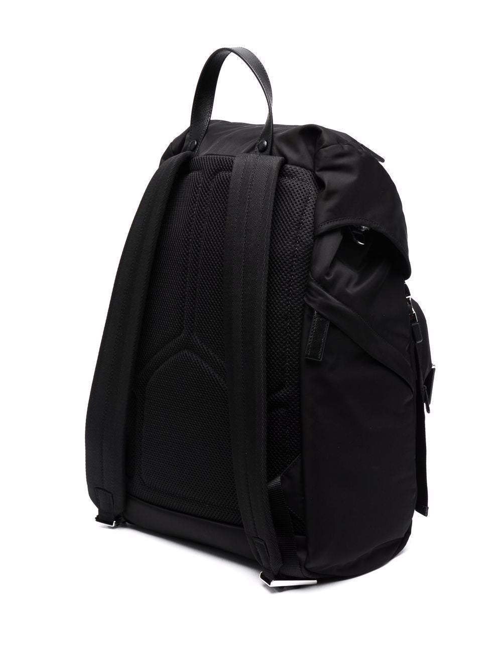 Pra*a triangle plaque backpack