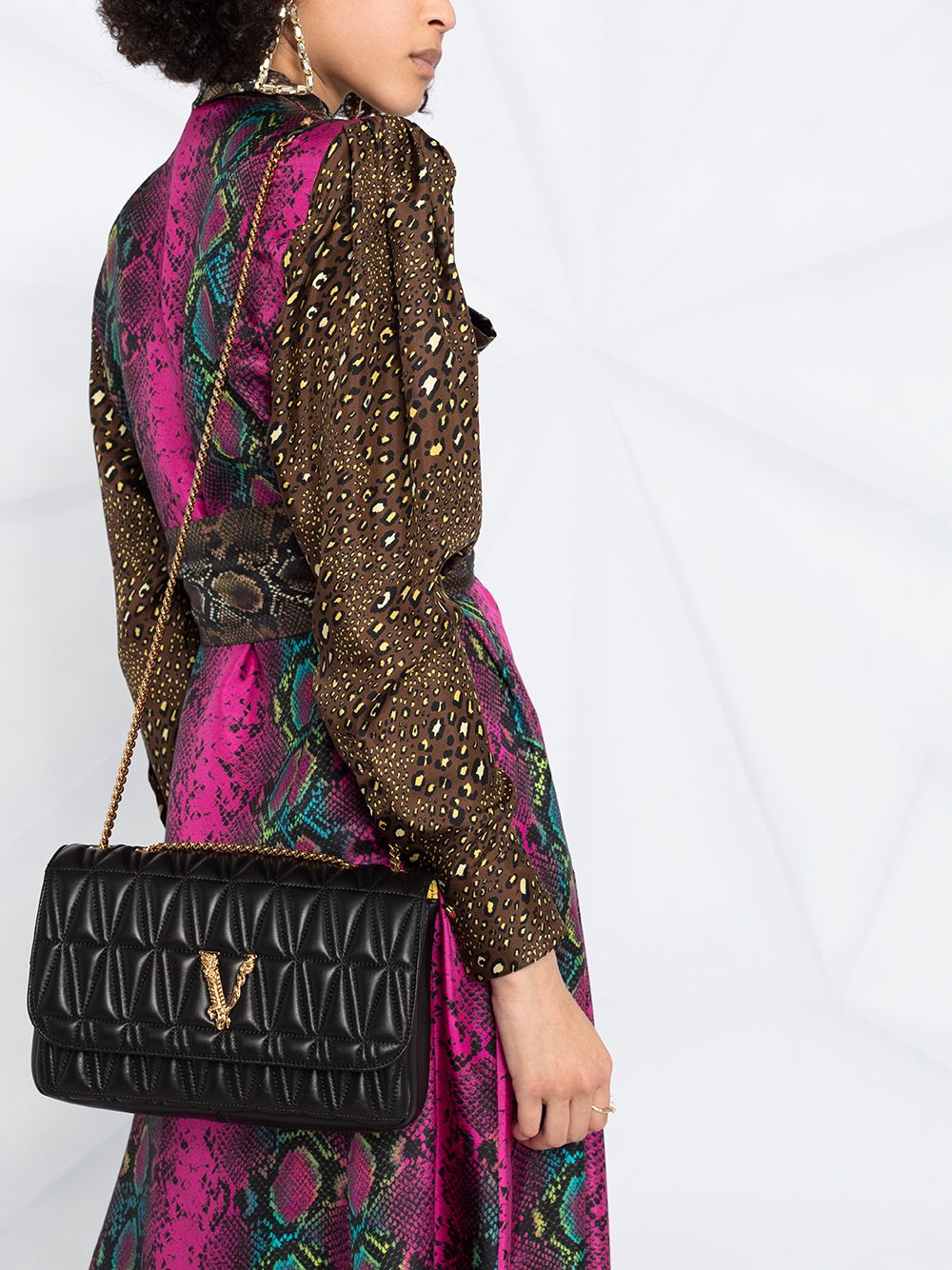 Versace Virtus quilted shoulder bag