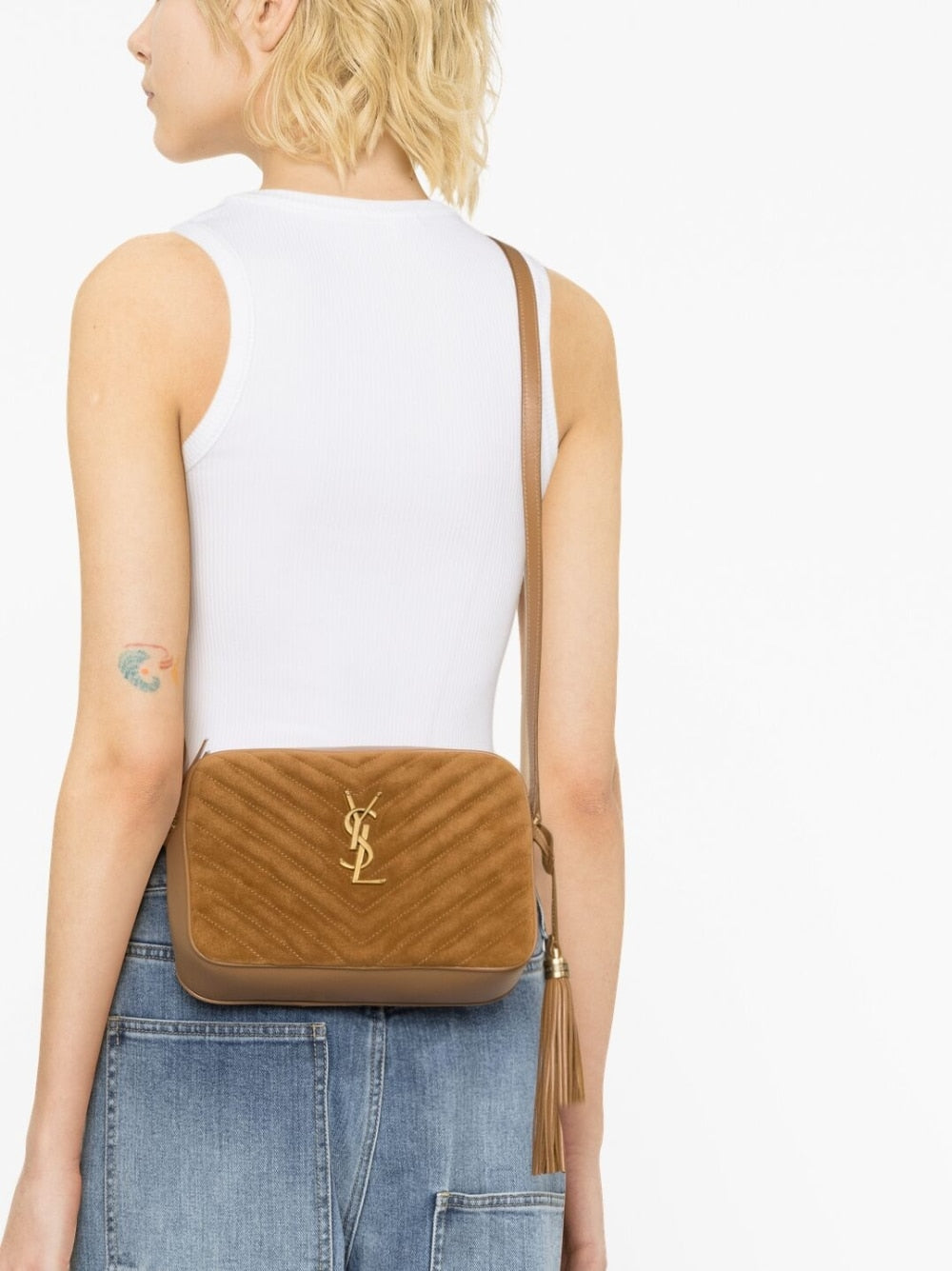 Saint Laurent Lou suede camera bag