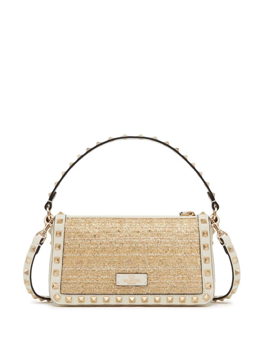 Valentino Garavani small Rockstud bouclé shoulder bag