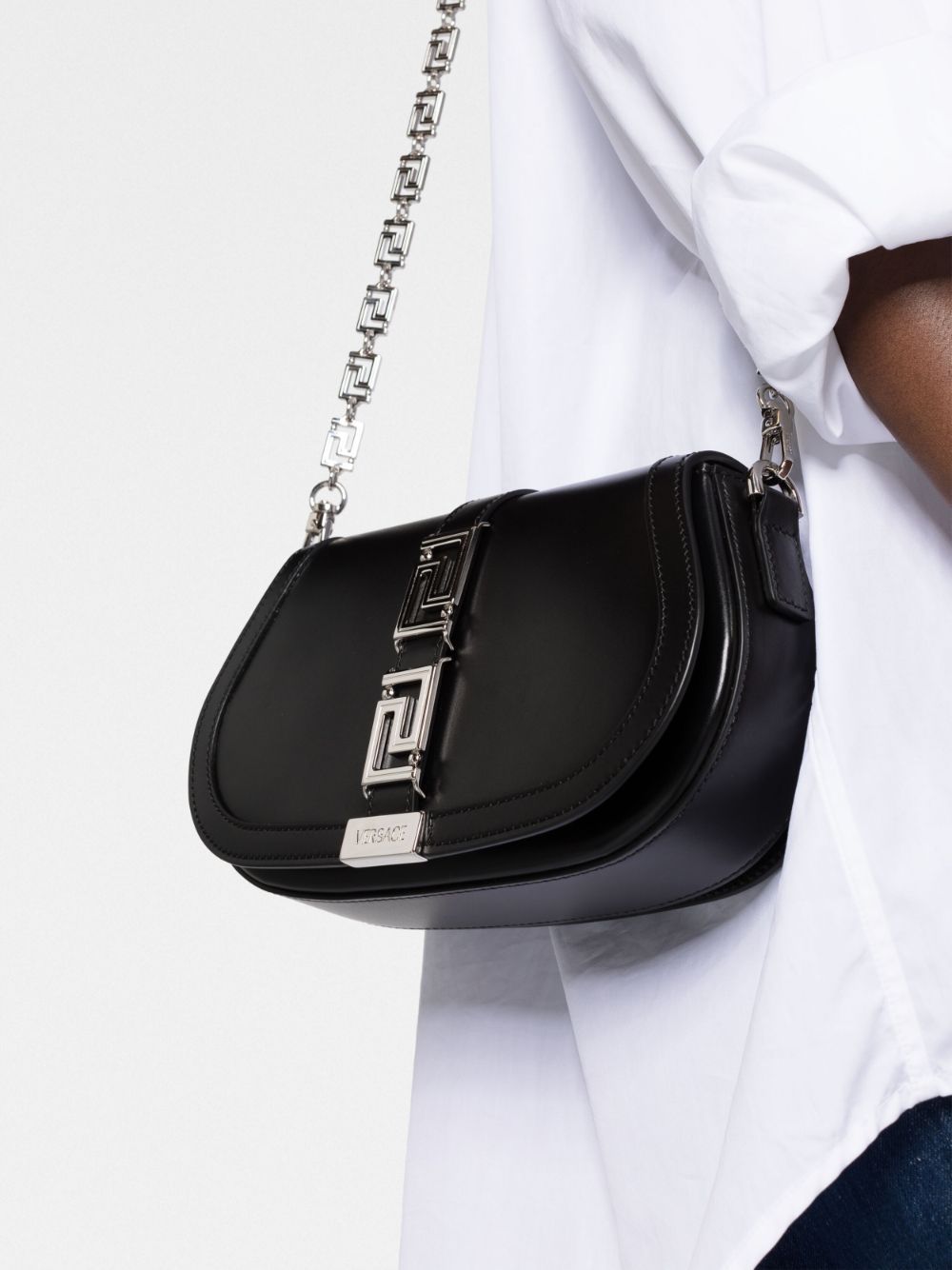 Versace Greca-plaque shoulder bag