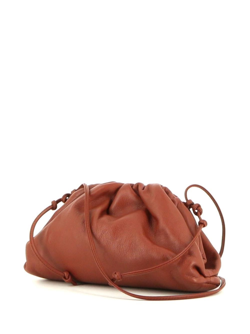 Bo*te*ga ve*ne*ta   mini leather ruched pouch