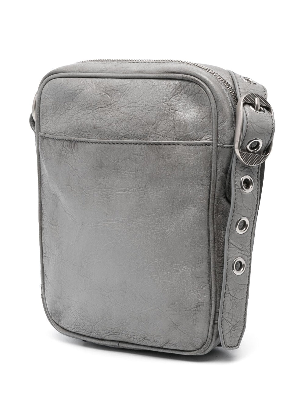 Ba*len*cia*ga le cagole cracked leather messenger bag