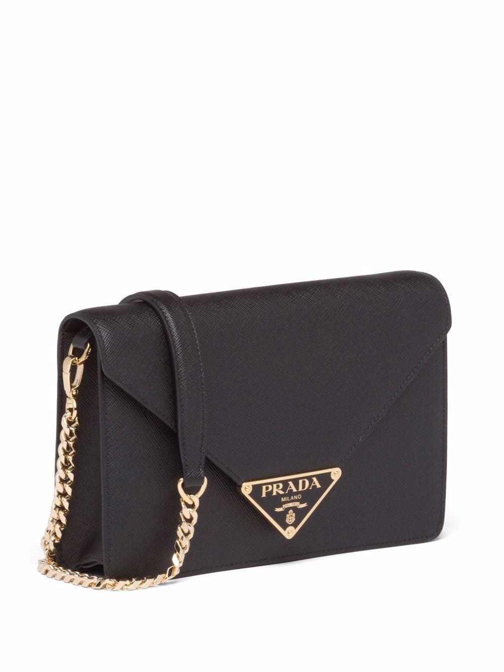Pra*a triangle logo-plaque crossbody bag
