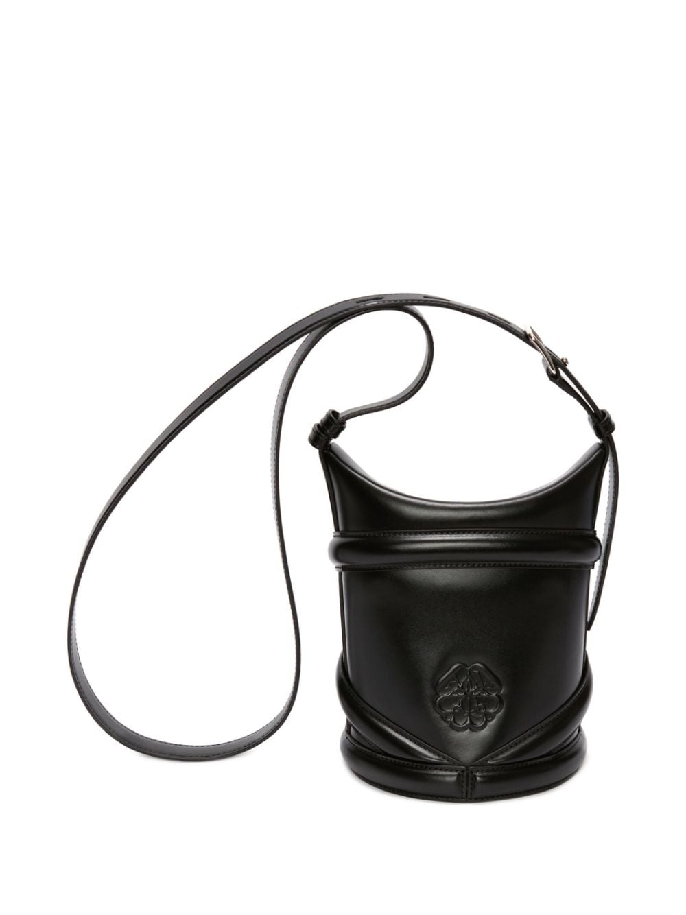 Alexander McQueen black the curve small leather cross body bag