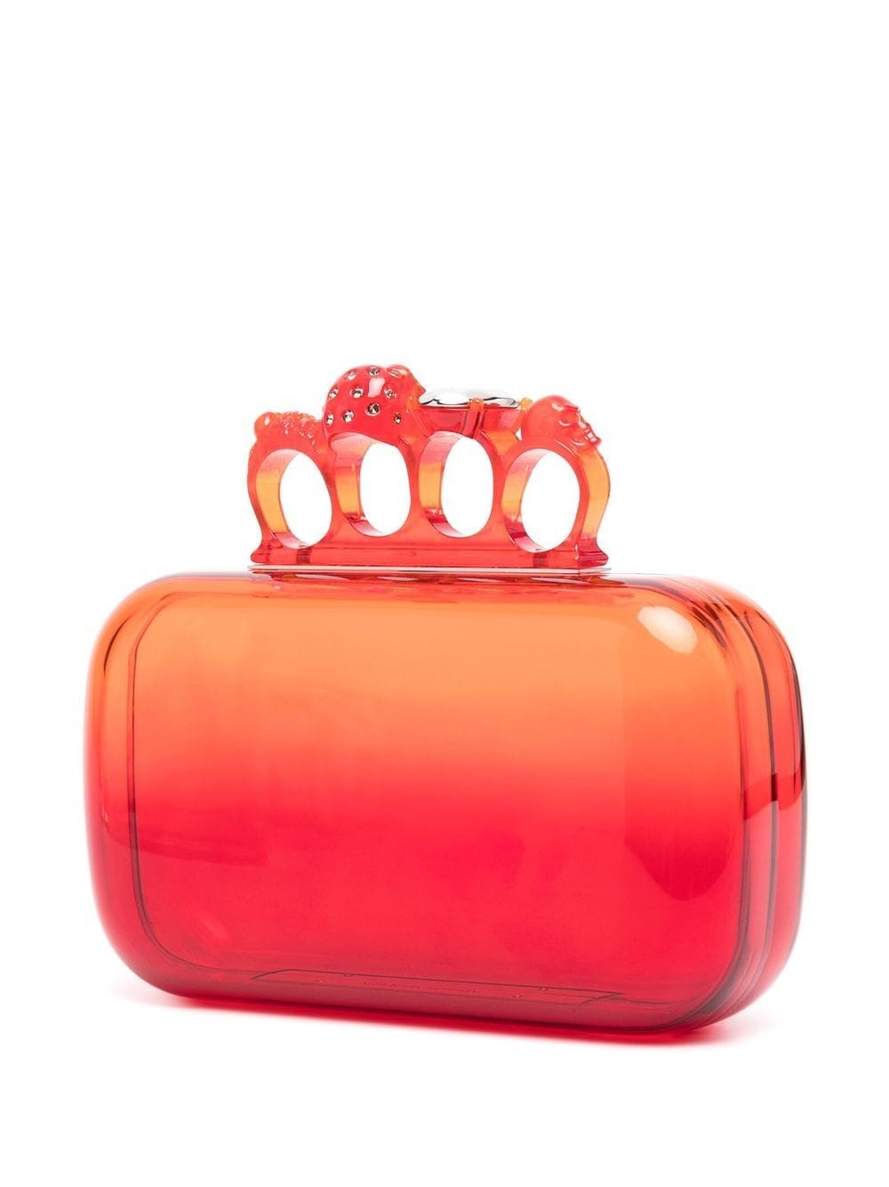 Alexander McQueen crystal-ring held clutch-bag